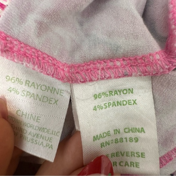 Lilly Pulitzer Pink and Blue Floral Stretchy Pants - Picture 6 of 6